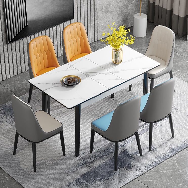 Traditional Standard Sintered Stone Dining Room Set of Collapsible Rectangle for Kitchen Table Set Clearhalo 'Dining Room Sets' 'Dining Tables & Seating' 'dining_room_set' 'furn' 'furn_dining_room_set' 'Furniture' 'furniture_dining_room_set' 'Kitchen & Dining Furniture' 'kitchen&dining_furn' 'kitchen' 1200x1200_558eb622-6534-401e-b82c-72d4ca45398b