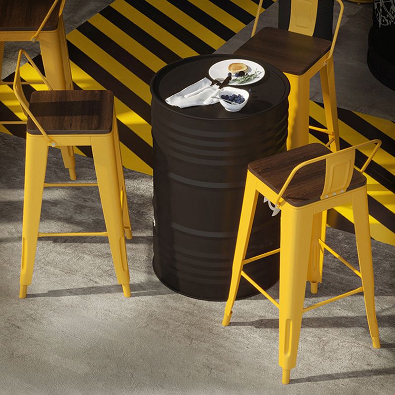 Industrial Yellow Counter Stools Iron Wooden Bar Bristol Stools with Low Back Clearhalo 'Bar Furniture' 'Bar Stools' 'bar_stools' 'furn' 'furn_bar_stools' 'furniture_bar_stools' 'Kitchen & Dining Furniture' 'kitchen&dining_furn' 'kitchen' 'kitchen_furn' Furniture' 1200x1200_558ee079-23b4-43ad-8877-c09732457f87