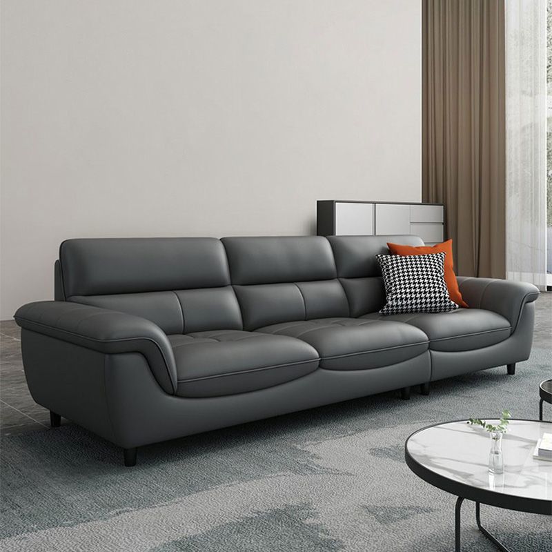 Coup de canapé de canapé de canapé de canapé-tople contemporain résistant aux taches en cuir authentique résistant