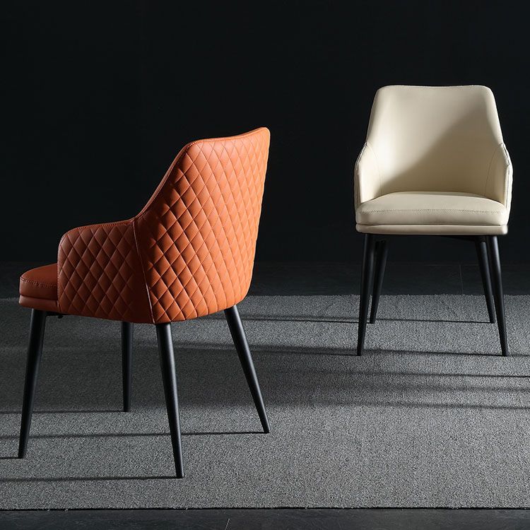 モダンなダイニングルームダイニングチェアフェイクレザーダイニングサイドチェア