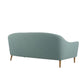 31.5"H Square Arm Linen Solid Color Scandinavian Curved Sofa Clearhalo 'furn' 'furn_sofas' 'Furniture' 'furniture_sofas' 'kitchen' 'kitchen_sofas' 'Living Room Furniture' 'Sofa' 'sofas' 1200x1200_5591760b-1a0a-4b03-9adb-1898ea9b40be