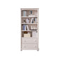 Wooden Closed Back Bookcase Contemporary Standard Bookshelf with Shelves