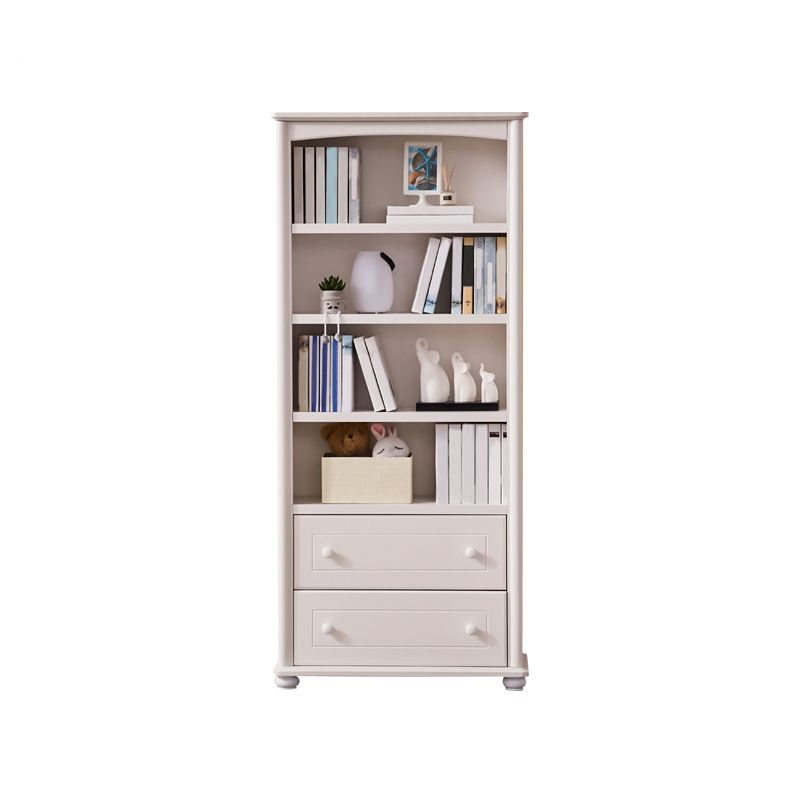 Wooden Closed Back Bookcase Contemporary Standard Bookshelf with Shelves
