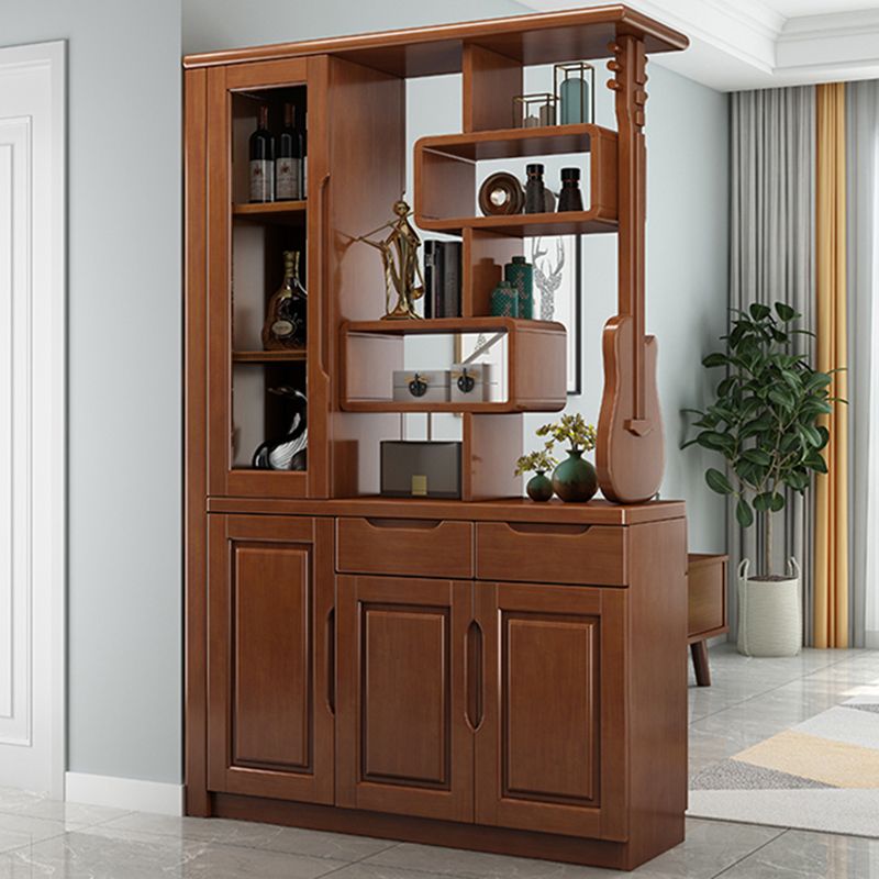 Solid Wood Cabinet 14.96" Wide Accent Cabinet with Drawers and Shelves Clearhalo 'Cabinets & Chests' 'cabinets_chests' 'furn' 'furn_cabinets_chests' 'Furniture' 'Living Room Furniture' 1200x1200_55938a32-77c8-438e-8f4c-aaa912612480