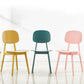 Scandinavian Plastic Dining Side Chair Open Back Armless Dining Chairs