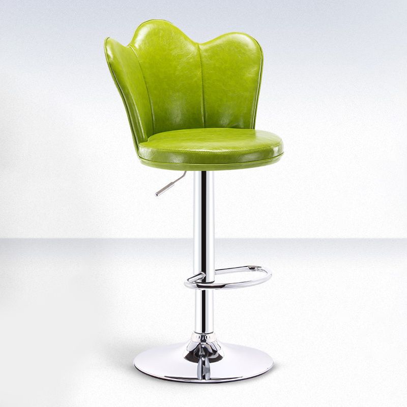 Contemporary Metal Barstool Velvet Footrest Low Back Stool with Swivel in Matte Finish Clearhalo 'Bar Furniture' 'Bar Stools' 'bar_stools' 'furn' 'furn_bar_stools' 'Furniture' 'Kitchen & Dining Furniture' 1200x1200_55955da0-e896-47f8-8cfb-627c2fb90295
