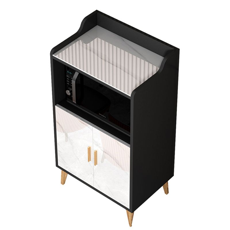 Server da pranzo contemporaneo Scaffali regolabile Gabinetto della credenza con spazio di archiviazione aperta