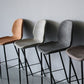 Bucket Footrest Counter Bar Stool Industrial PU Upholstery Low Back Indoor Counter Stool