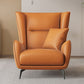 Mid-Century Modern Wingback Chair Orange Bonded Leather Wingback Chair Clearhalo 'Accent Chairs' 'accent_chairs' 'Chairs & Seating' 'furn' 'furn_accent_chairs' 'Furniture' 'Living Room Furniture' 1200x1200_5595be9a-1bf3-4f6a-ac42-5ce4f8716f16