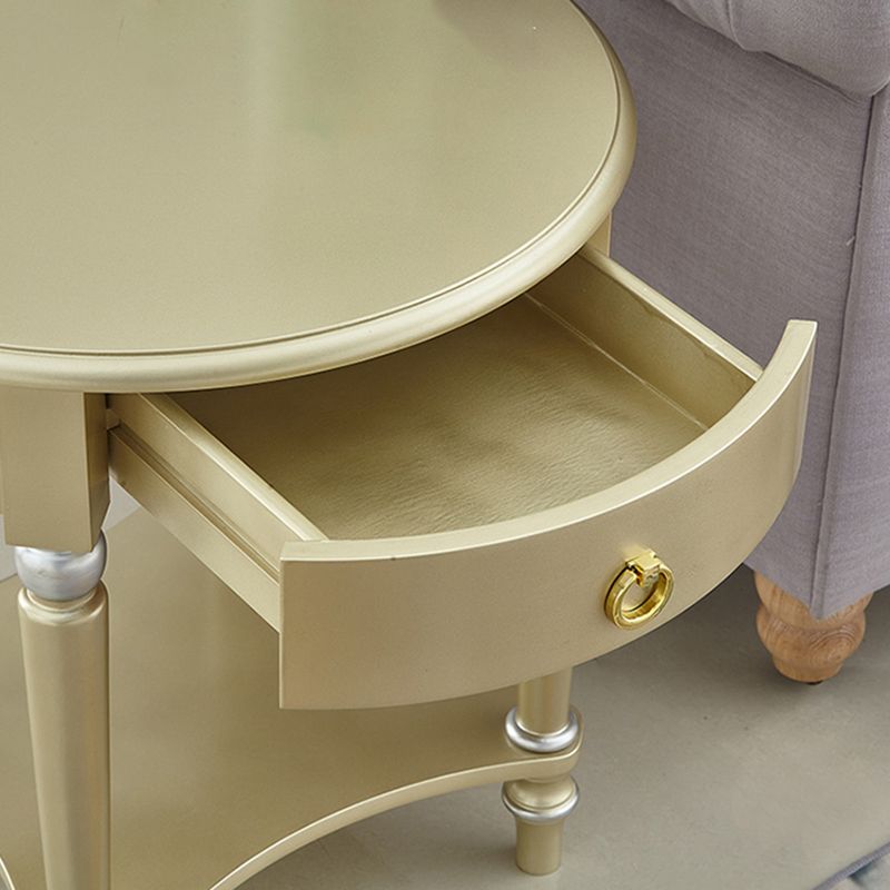 Traditional 24.4" Tall 3 Legs End Table Round End Table with Storage Clearhalo 'Coffee & Accent Tables' 'End & Side Tables' 'end_side_tables' 'furn' 'furn_end_side_tables' 'Furniture' 'Living Room Furniture' 1200x1200_5596344a-c959-43de-b3c8-7cf2f4612fe2