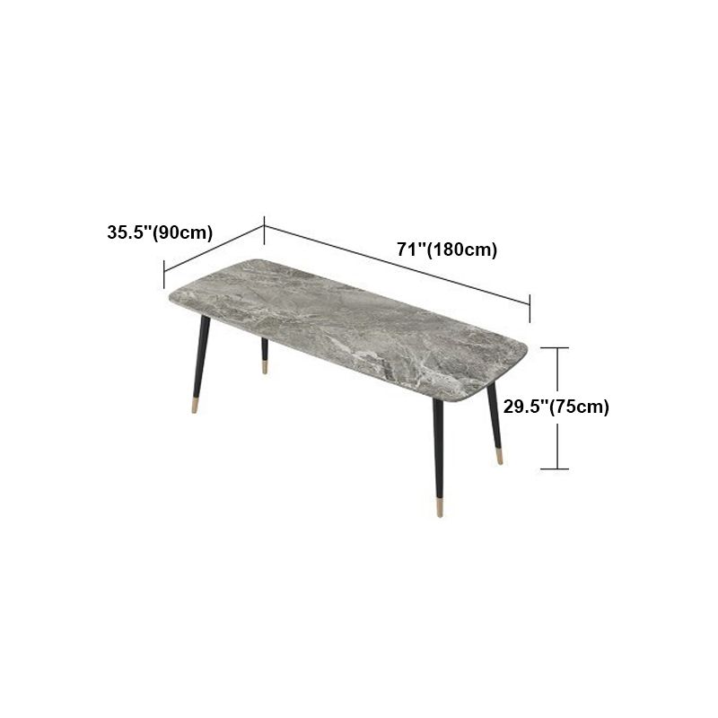 Rectangle Shape Luxury Dining Table Grey Fixed Table with Sintered Stone Clearhalo 'Dining Tables & Seating' 'Dining Tables' 'dining_table' 'furn' 'furn_dining_table' 'Furniture' 'furniture_dining_table' 'Kitchen & Dining Furniture' 1200x1200_5596b60b-ac7e-48de-ae2a-4637154b08e3