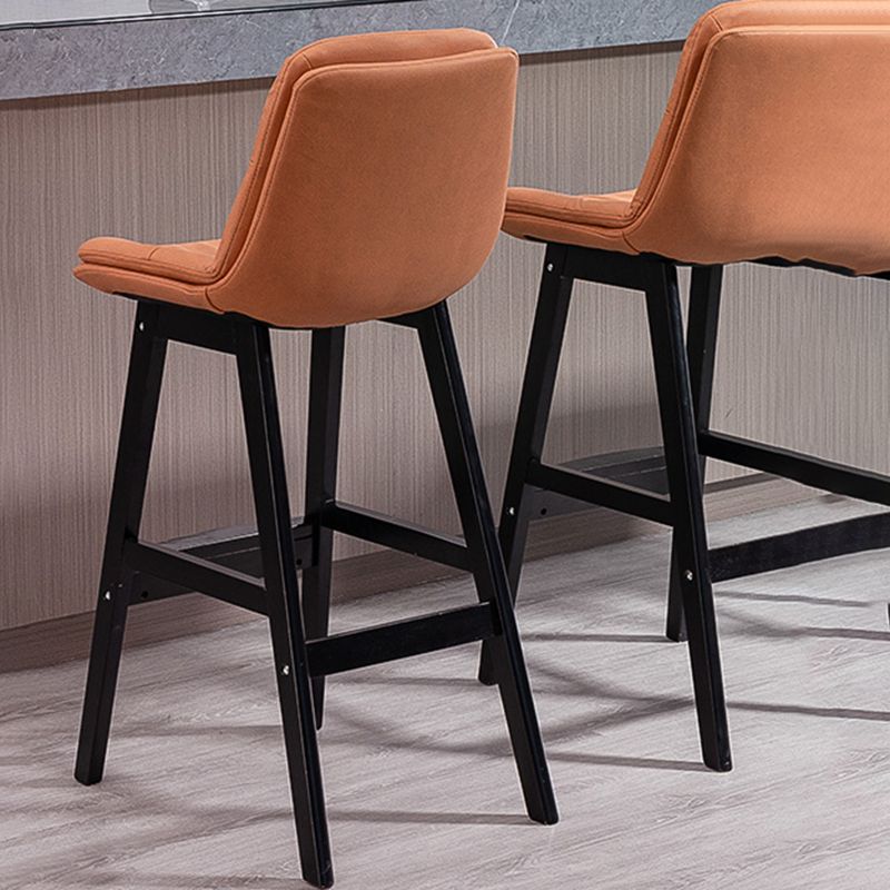 Scandinavian Wood Upholstered Counter Stools Low Back Bar Stools with Footrest Clearhalo 'Bar Furniture' 'Bar Stools' 'bar_stools' 'furn' 'furn_bar_stools' 'furniture_bar_stools' 'Kitchen & Dining Furniture' 'kitchen&dining_furn' 'kitchen' 'kitchen_furn' Furniture' 1200x1200_5596cb8b-6590-4f12-9dfa-6c8dd5f62cfa