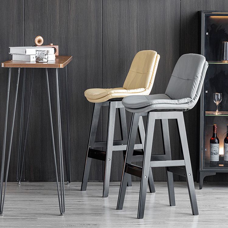 Modern Wood Kitchen Dining Room Armless Stool Low Back Bar Stool Clearhalo 'Bar Furniture' 'Bar Stools' 'bar_stools' 'furn' 'furn_bar_stools' 'Furniture' 'furniture_bar_stools' 'Kitchen & Dining Furniture' 1200x1200_559748b8-9eb0-43b2-b9a9-b805092d4ca8