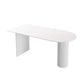 Irregular Shape White Table for Restaurant Modern Island Table with Double Pedestal Clearhalo 'Dining Tables & Seating' 'Dining Tables' 'dining_table' 'furn' 'furn_dining_table' 'Furniture' 'furniture_dining_table' 'Kitchen & Dining Furniture' 'kitchen' 'kitchen_dining_table' 1200x1200_5598980c-1cb9-4928-9628-b2872b2f3c69