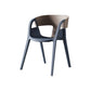 Scandinavian Open Back Side Chair Plastic Arm Chair for Home Use