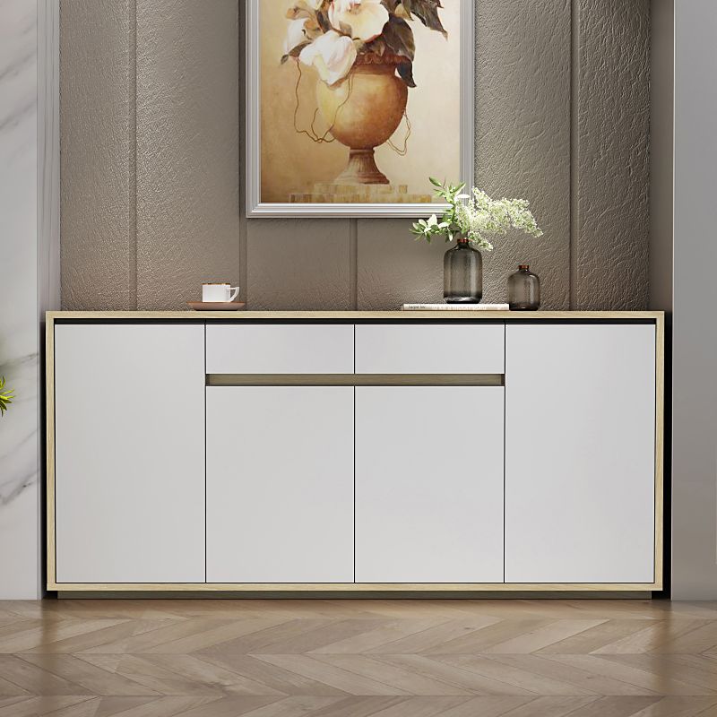 Artificial Wood Living Room Sideboard Cabinet Modern Credenza with Storages and Drawer Clearhalo 'buffet_sideboard' 'Buffets & Sideboards' 'furn' 'furn_buffet_sideboard' 'Furniture' 'furniture_buffet_sideboard' 'Kitchen & Dining Furniture' 1200x1200_559a92b9-cf98-44f4-b6ca-4064a0c5eff5