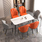 Glam Metal Dining Room Chairs Armless Upholstered Side Leather Chairs for Restaurant Clearhalo ' kitchen&dining_furn' 'Dining Chairs' 'Dining Tables & Seating' 'dining_chair' 'furn' 'furn_dining_chair' 'Furniture' 'furniture_dining_chair' 'Kitchen & Dining Furniture' 'kitchen' 1200x1200_559b04be-76db-4ba6-b21c-6c6b5bffdcef