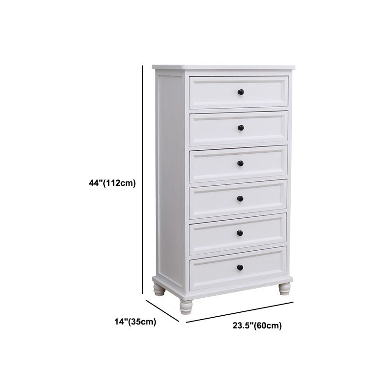 13.77" Wide White Accent Chest with Drawers Rectangle  Wood Chest Contemporary