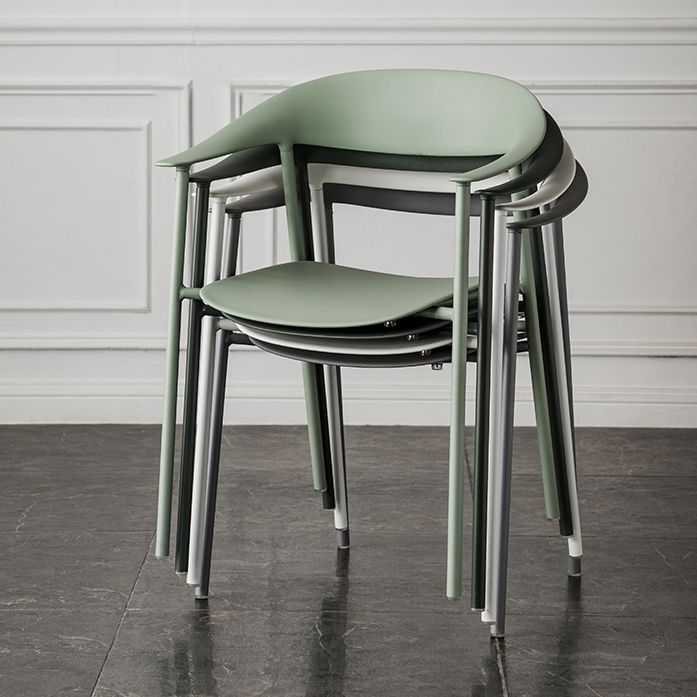 Sedie da pranzo in stile contemporaneo sedie a braccio con gambe in metallo per la casa