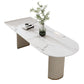 Free Form Sintered Stone White Dining Table Simplicity Double Pedestal Table for Dining Room Clearhalo ' dining_table' 'Dining Tables & Seating' 'Dining Tables' 'furn' 'furn_dining_table' 'Furniture' 'furniture_dining_table' 'Kitchen & Dining Furniture' 'kitchen&dining_furn' 'kitchen' 'kitchen_dining_table' 1200x1200_559d66f3-091c-450e-b16b-1123f2c4454d