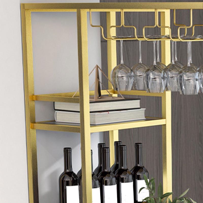 Glam Pub Table with Wine Storage Rectangle Stone Top Bar Table with Metal Frame Clearhalo 'Bar Furniture' 'Bar Tables' 'bar_tables' 'furn' 'furn_bar_tables' 'Furniture' 'Kitchen & Dining Furniture' 1200x1200_559dd61a-b06e-4a32-bc7c-4286a600711e