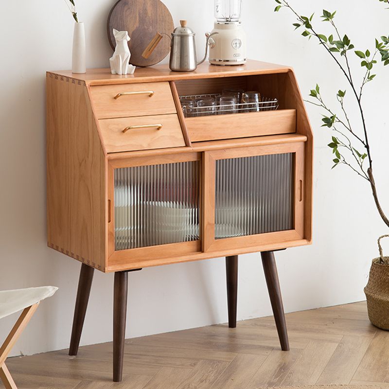 Modern Dining Buffet Sliding Doors Drawer and 2-Door Buffet Sideboard,17" W X 39" H Clearhalo 'buffet_sideboard' 'Buffets & Sideboards' 'furn' 'furn_buffet_sideboard' 'Furniture' 'Kitchen & Dining Furniture' 1200x1200_559fe434-f57f-4067-8d49-91e1805be335