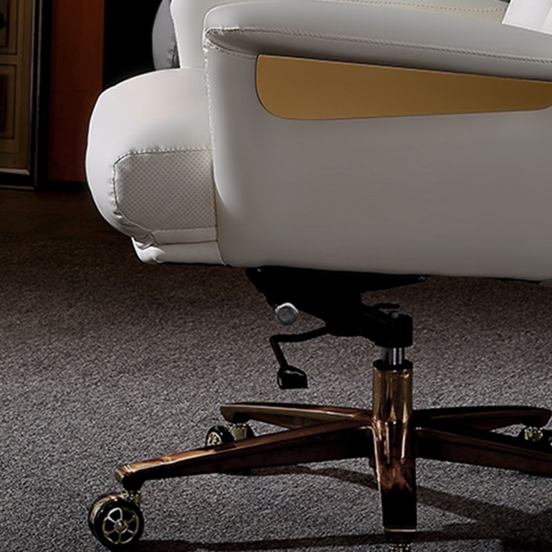 Fixed Arms Swivel Chair Modern Adjustable Seat Height Chair with Wheels