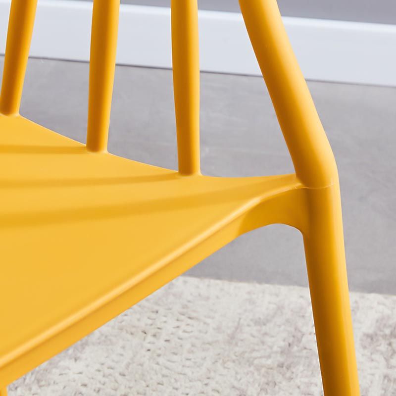 Silla de plástico contemporánea muebles laterales de comedor abiertos en acabado mate