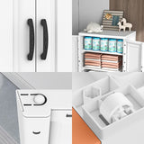 Contemporary Style Wardrobe Plastic Bedroom Wardrobe Closet With Drawer