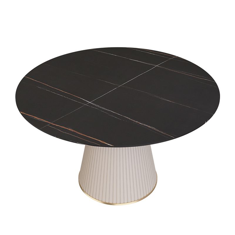 Round Sintered Stone Dining Table Traditional Luxury Table for Home Clearhalo 'Dining Tables & Seating' 'Dining Tables' 'dining_table' 'furn' 'furn_dining_table' 'Furniture' 'furniture_dining_table' 'Kitchen & Dining Furniture' 'kitchen' 'kitchen_dining_table' 1200x1200_55a3ad91-e8e2-4f15-a162-e4a294551a9e