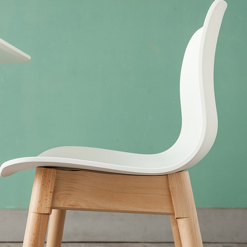 Zeitgenössischer Esszimmer Holz Parsons Armless Dining Side Stuhl