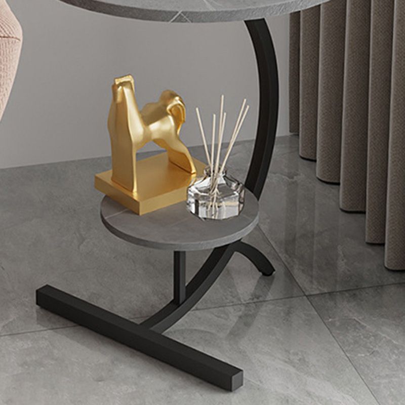 Abstract Round End Table Minimalist Side End Table for Living Room