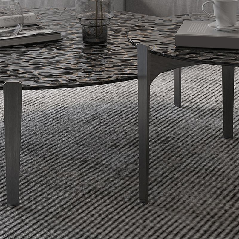 Glass Top Coffee Cocktail Table Coffee or End Table with 3 Legs Clearhalo 'Coffee & Accent Tables' 'Coffee Tables' 'coffee_tables' 'furn' 'furn_coffee_tables' 'Furniture' 'Living Room Furniture' 1200x1200_55a7370d-a95e-4f81-ade6-bbc0d8e067c4