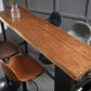 Industrial Wood Pub Table with Rectangle Table Top Trestle Table - 41.3" H Clearhalo 'Bar Furniture' 'Bar Tables' 'bar_tables' 'furn' 'furn_bar_tables' 'Furniture' 'furniture_bar_tables' 'Kitchen & Dining Furniture' 1200x1200_55a77f0b-f29a-4a9f-81c7-b9a22843a40e