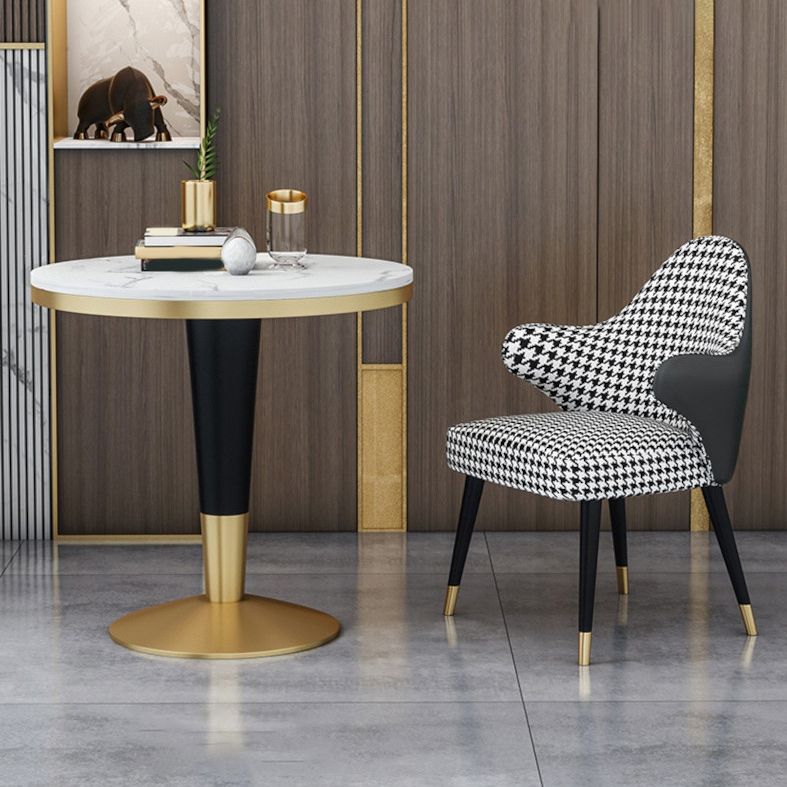 Modern Round Dining Table Set 1/4/5 Pieces Dining Set with Padded Chairs Clearhalo 'Dining Room Sets' 'Dining Tables & Seating' 'dining_room_set' 'furn' 'furn_dining_room_set' 'Furniture' 'Kitchen & Dining Furniture' 1200x1200_55a89cbc-0bed-4b5d-8339-024fa7c6c628