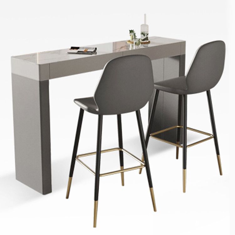 Contemporary Rectangle Bar Counter Table Sintered Stone Dining Table for Kitchen Clearhalo 'Bar Furniture' 'Bar Tables' 'bar_tables' 'furn' 'furn_bar_tables' 'Furniture' 'furniture_bar_tables' 'Kitchen & Dining Furniture' 1200x1200_55a8a704-ae11-48b3-8ede-bbcabf9a8354