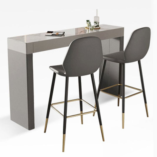 Contemporary Rectangle Bar Counter Table Sintered Stone Dining Table for Kitchen Clearhalo 'Bar Furniture' 'Bar Tables' 'bar_tables' 'furn' 'furn_bar_tables' 'Furniture' 'furniture_bar_tables' 'Kitchen & Dining Furniture' 1200x1200_55a8a704-ae11-48b3-8ede-bbcabf9a8354