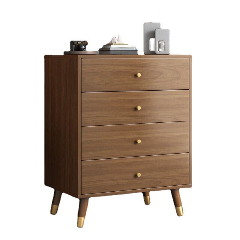 Classico torace glam al petto di stoccaggio in legno marrone verticale con cassetto