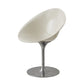 Modern Rotatable Backrest Acrylic Chair with Metal Base for Cafe