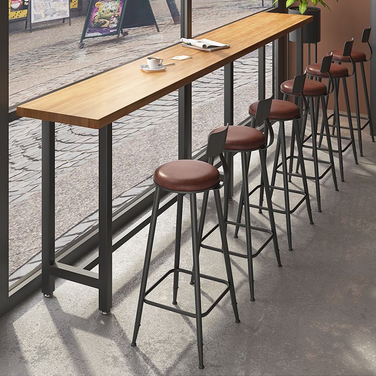 Modern 1/7 Pieces Bar Table Set Rectangle Pine Wood Counter Table for Milk Tea Shop Clearhalo 'Bar Furniture' 'furn' 'furn_home_bar_bar_sets' 'Furniture' 'Home Bars & Bar Sets' 'home_bar_bar_sets' 'Kitchen & Dining Furniture' 1200x1200_55ab5622-4b29-45cf-88a2-853005613d6c