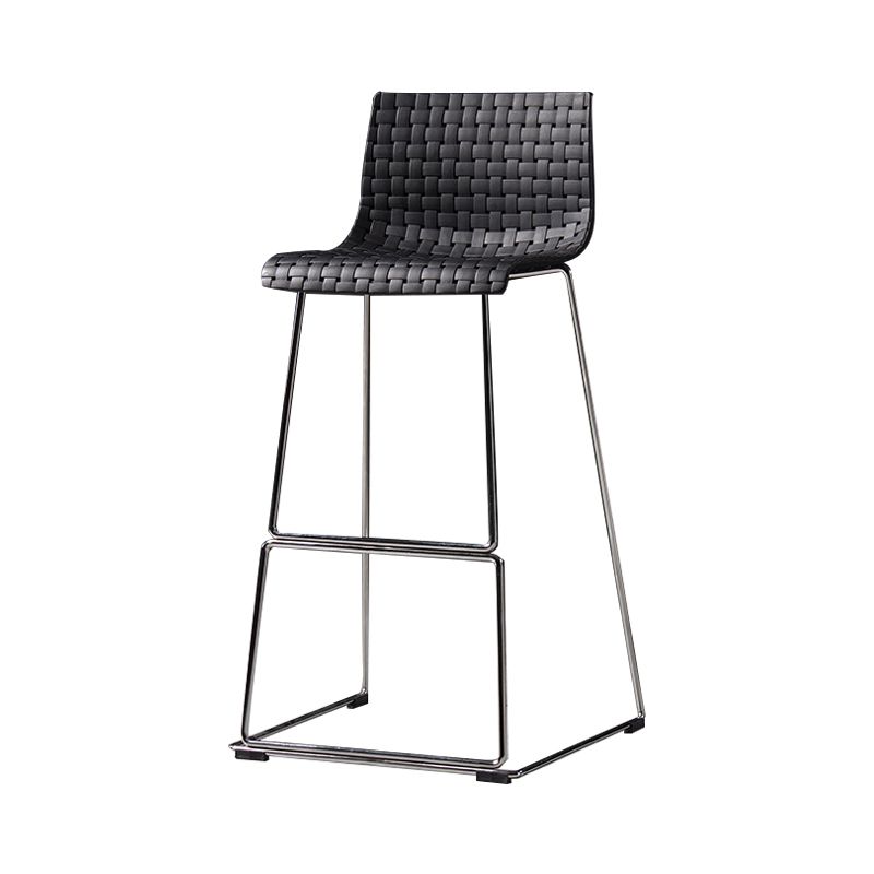 Modern Bar-stool Plastic Counter Bar Stool with Metal Legs for Kitchen Clearhalo 'Bar Furniture' 'Bar Stools' 'bar_stools' 'Furniture' 'furniture_bar_stools' 'Kitchen & Dining Furniture' 1200x1200_55adbbdb-2b09-499c-857b-15d0260451a5