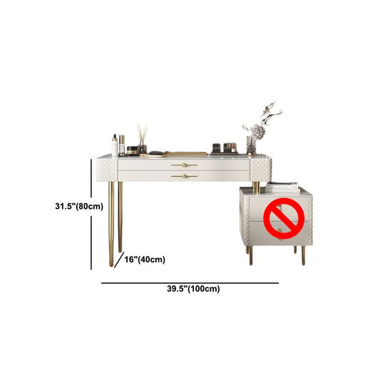 Lussuosa vanità con cassetti di stoccaggio Desca di vanità per trucco in pelle genuina