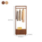 Wooden Open Wardrobe Modern Minimalist Bedroom Wardrobe Armoire with Drawers