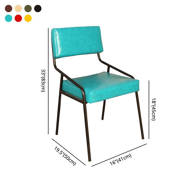 Leather Industrial Brasserie Arm Chair Matte Finish Open Back Dining Chair (Set of 4) Clearhalo ' kitchen&dining_furn' 'Dining Chairs' 'Dining Tables & Seating' 'dining_chair' 'furn' 'furn_dining_chair' 'Furniture' 'furniture_dining_chair' 'Kitchen & Dining Furniture' 'kitchen' 1200x1200_55b00744-c62d-4ff4-968a-158bc2cd8204