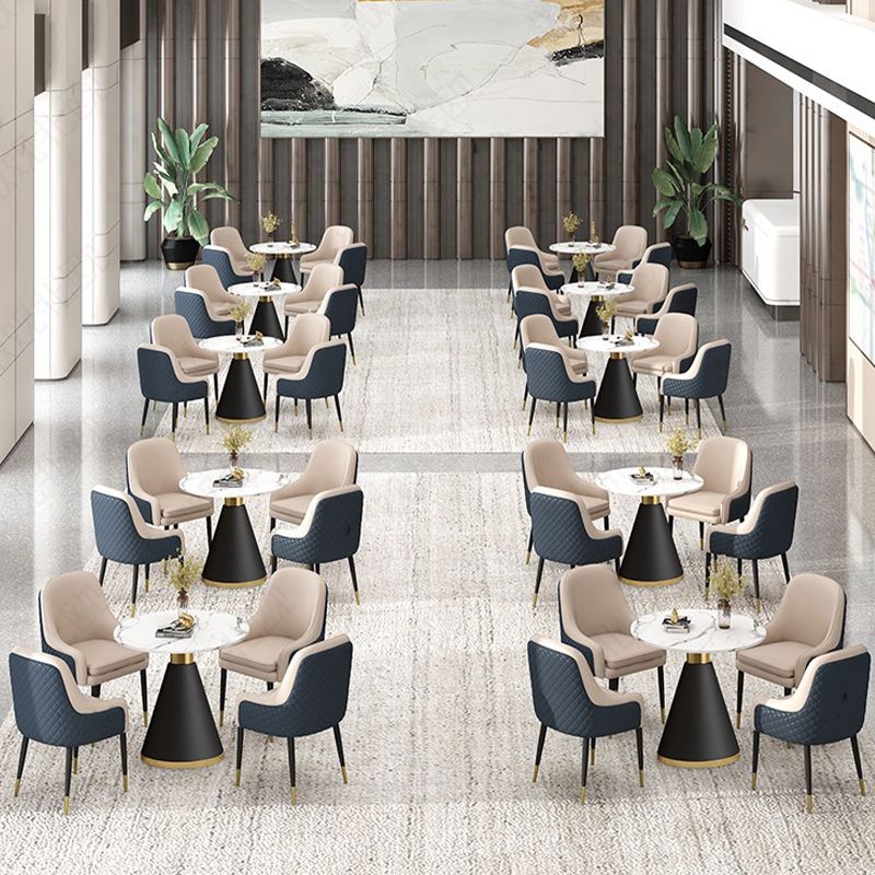 Glam Parsons Arm Chair Leather Upholstered Indoor Dining Chair Clearhalo 'Dining Chairs' 'Dining Tables & Seating' 'dining_chair' 'furn' 'furn_dining_chair' 'Furniture' 'Kitchen & Dining Furniture' 1200x1200_55b211c9-7e20-4056-a433-8b86ac907e5b