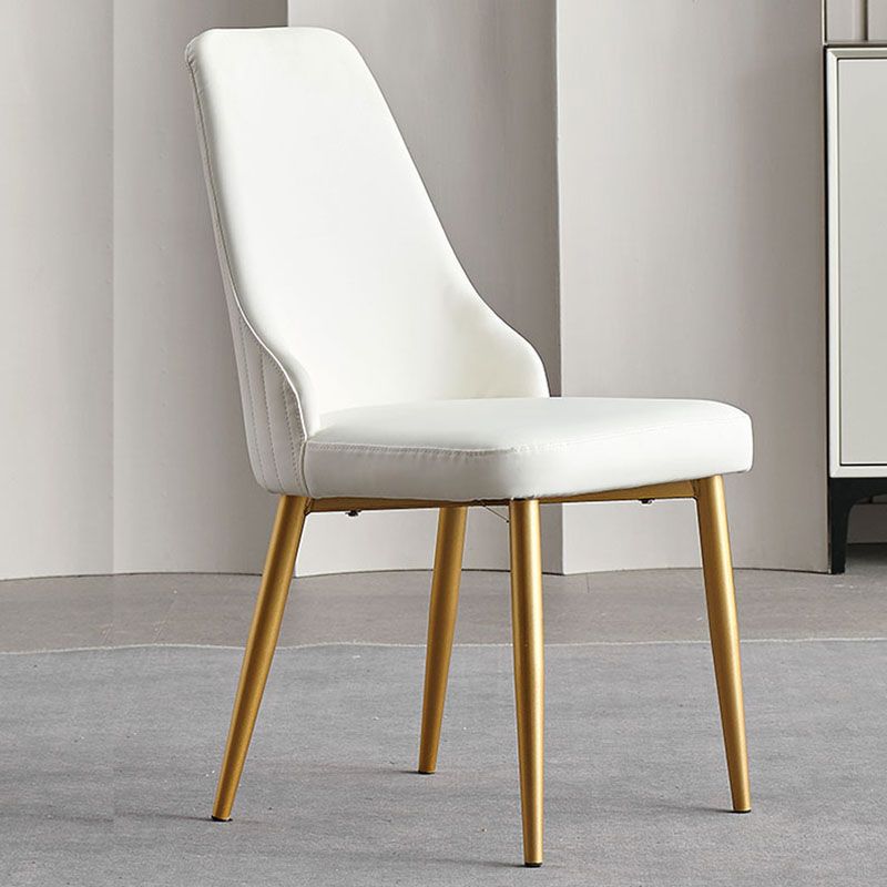 Scandinavian Style Solid Back Armless Dining Chair Upholstered Dining Side Chair Clearhalo ' kitchen&dining_furn' 'Dining Chairs' 'Dining Tables & Seating' 'dining_chair' 'furn' 'furn_dining_chair' 'Furniture' 'furniture_dining_chair' 'Kitchen & Dining Furniture' 'kitchen' 1200x1200_55b34e63-6d9d-4e8d-8f63-b493274ddced