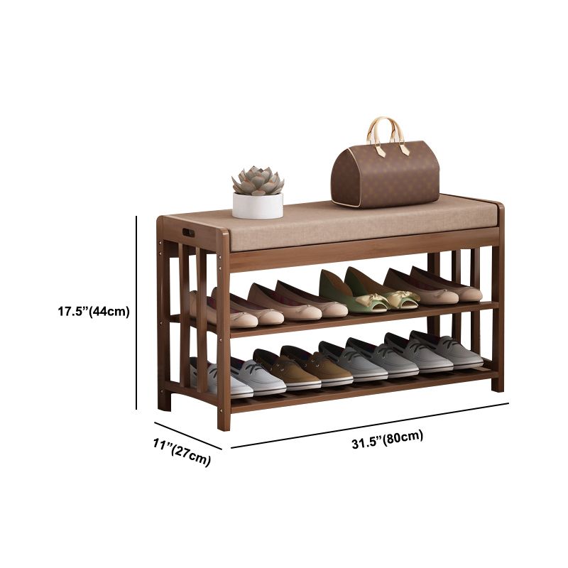 10.6"W Contemporary Entryway Bench Wood Cushioned Seating Bench Clearhalo 'Benches' 'Chairs & Seating' 'furn' 'furn_benches' 'Furniture' 'Living Room Furniture' 1200x1200_55b35812-4014-48a9-9af5-b993b52c5b9a