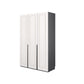 Modern Style Wooden Wardrobe Soft Close Door Wardrobe Closet with Drawer