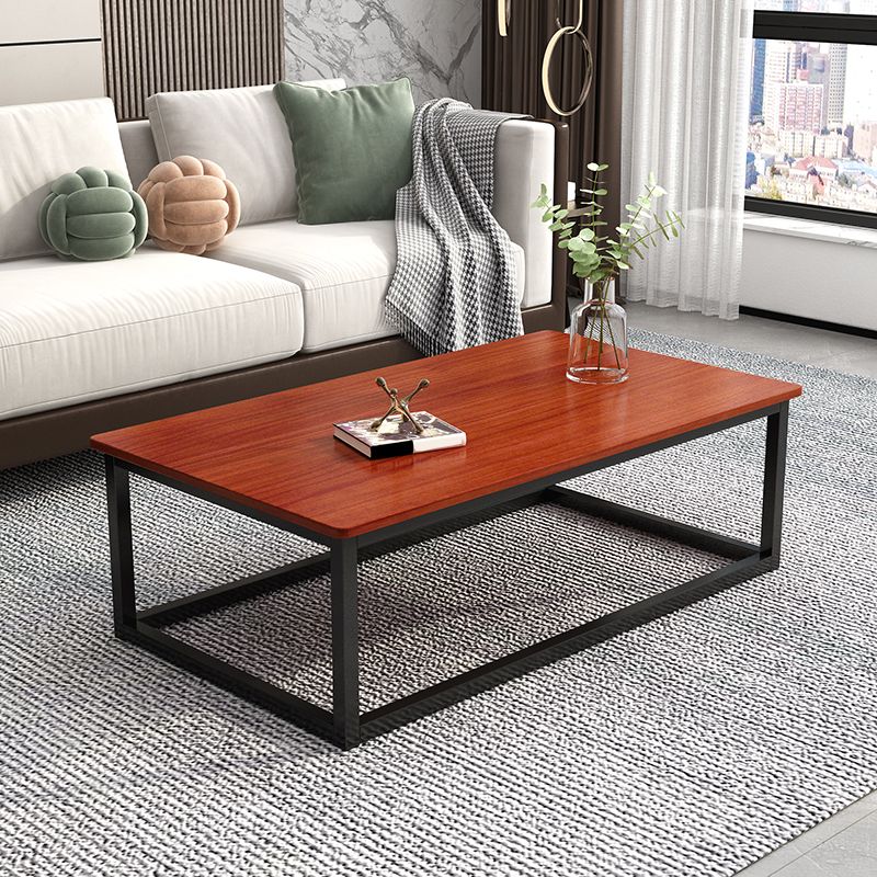 Wood Frame Coffee Table Modern Rectangle Cocktail Table in Natural Clearhalo 'Coffee & Accent Tables' 'Coffee Tables' 'coffee_tables' 'furn' 'furn_coffee_tables' 'Furniture' 'furniture_coffee_tables' 'Living Room Furniture' 1200x1200_55b51021-c35f-4bc7-a8cb-58be80aa0026