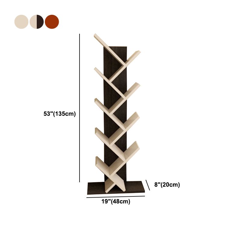 Contemporary Wood Bookcase Closed Back Bookshelf for Home Office Clearhalo 'Bookcases' 'Furniture' 'furniture_bookcases' 'Office Furniture' 1200x1200_55b59ff9-1557-426d-b3da-c02cc0f215c1